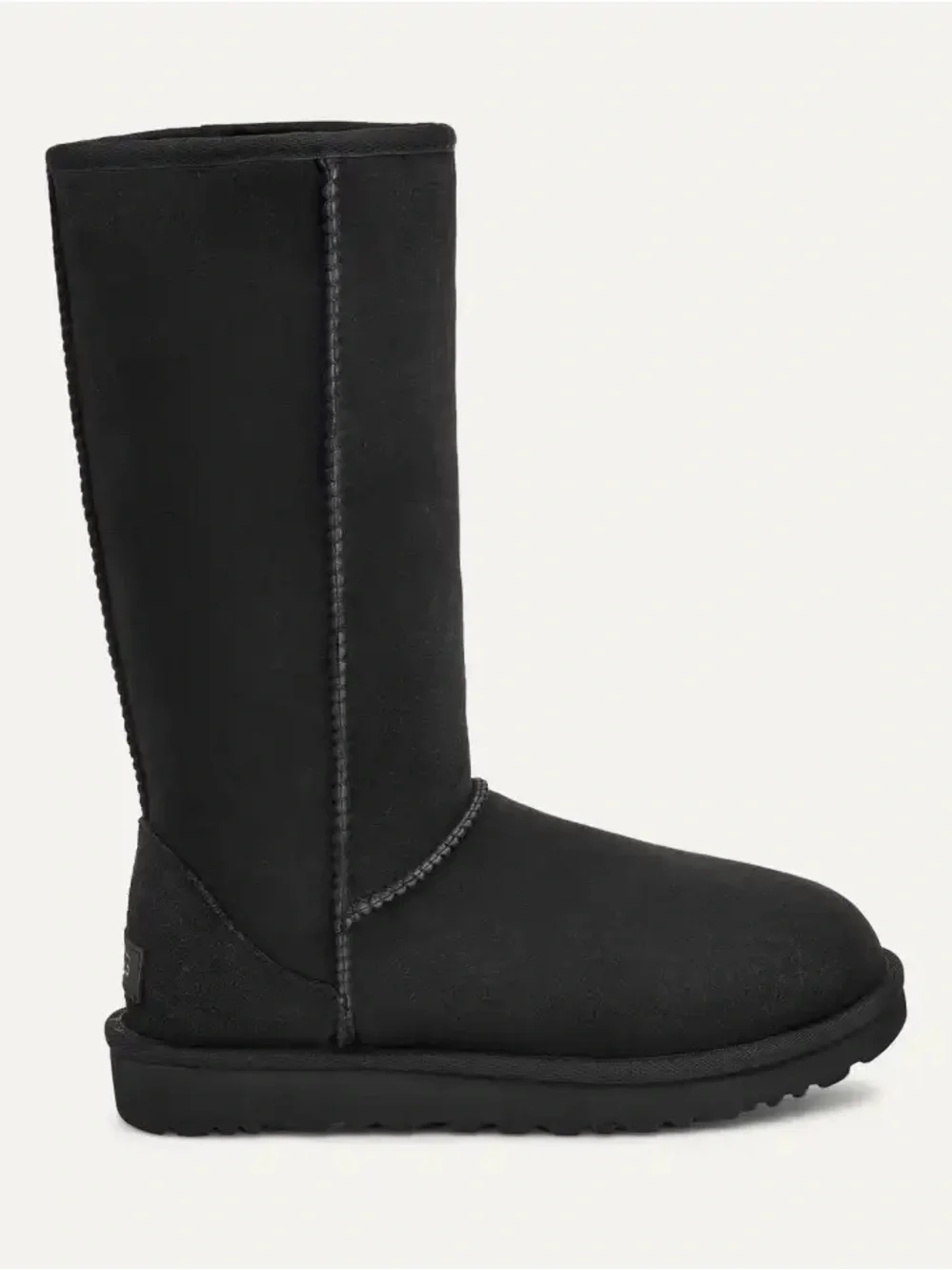 Ugg Classic Tall Black Shearling Women's Suede Boot Wool Size 8
